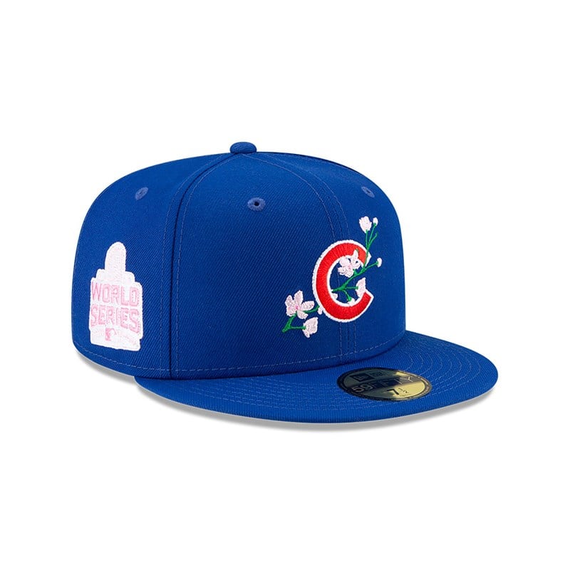 59fifty New Era Chicago Cubs Side Patch Bloom Fitted Gorras Azules | JA2817536