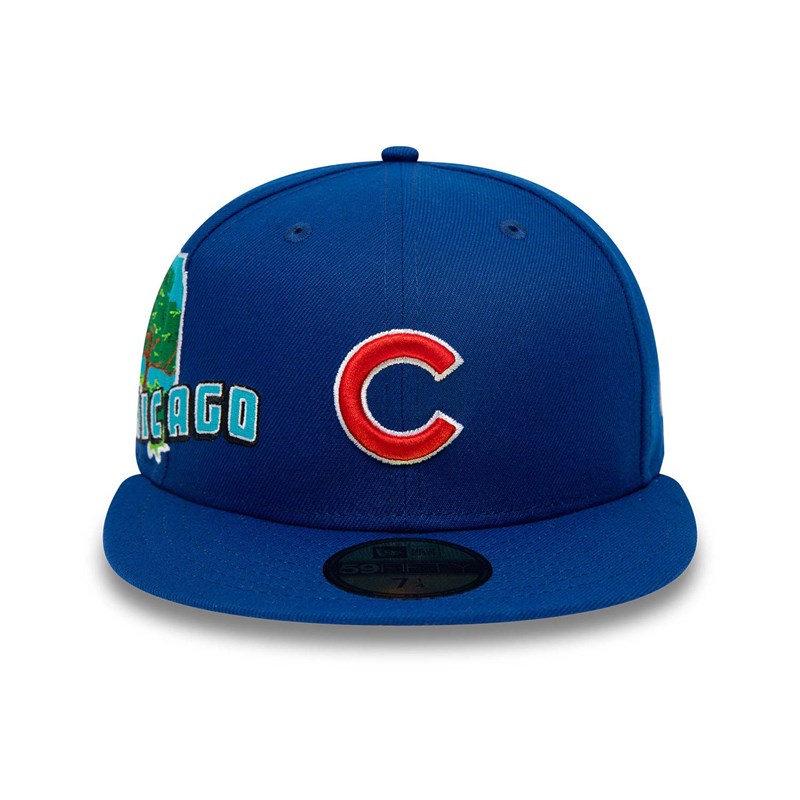 59fifty New Era Chicago Cubs Stateview Fitted Gorras Azules | HV7095863