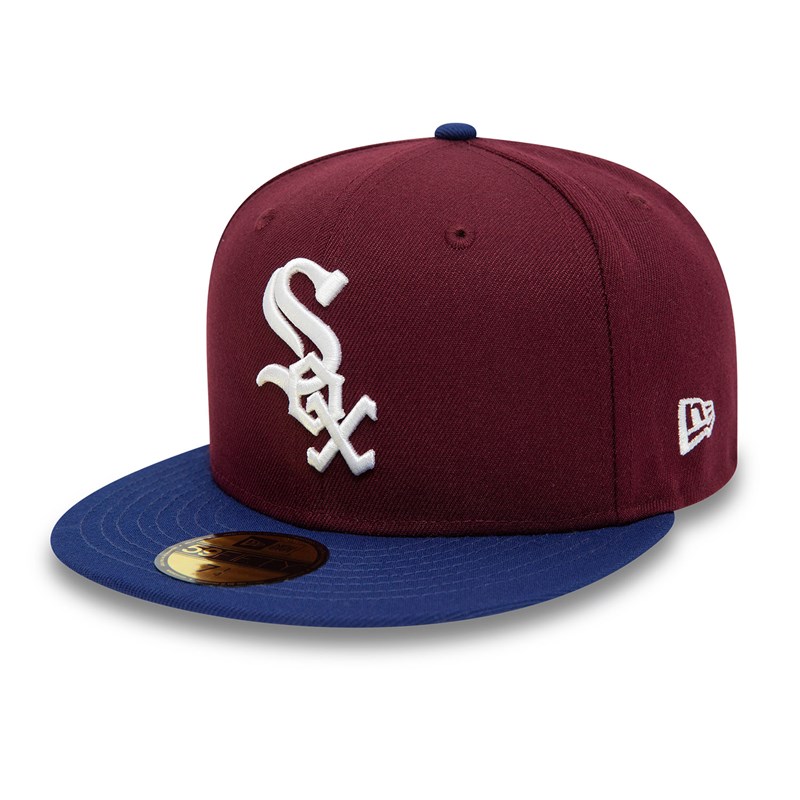 59fifty New Era Chicago Sox Fall Colours Contrast Visor Fitted Gorras Rojos | CN5249810