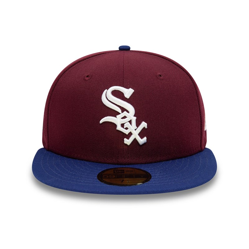 59fifty New Era Chicago Sox Fall Colours Contrast Visor Fitted Gorras Rojos | CN5249810