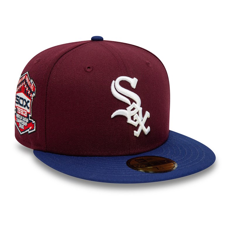 59fifty New Era Chicago Sox Fall Colours Contrast Visor Fitted Gorras Rojos | CN5249810