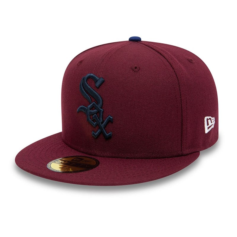 59fifty New Era Chicago Sox Fall Colours Fitted Gorras Rojos | NH9324680