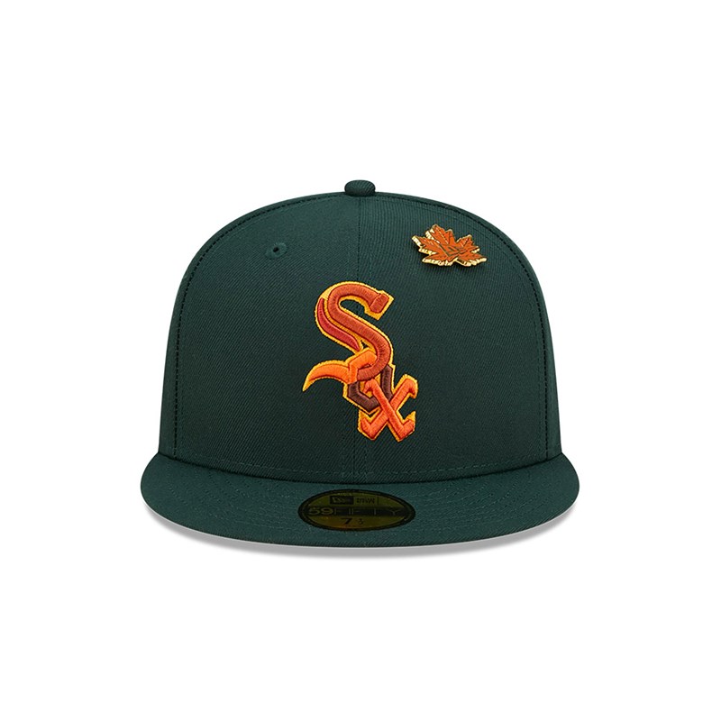 59fifty New Era Chicago Sox Leafy Fitted Gorras Verdes | ZO1096435