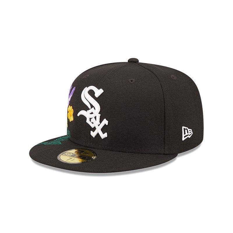 59fifty New Era Chicago Sox MLB Blooming Fitted Gorras Negros | ED8024371