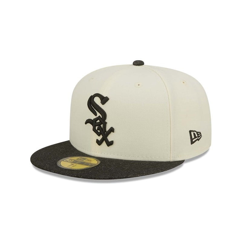 59fifty New Era Chicago Sox MLB Chrome Fitted Gorras Blancos | BM7294568