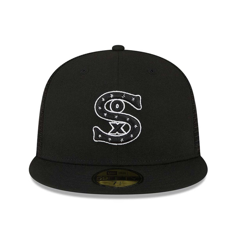 59fifty New Era Chicago Sox MLB Spring Entrenamiento Fitted Gorras Negros | BG6138905