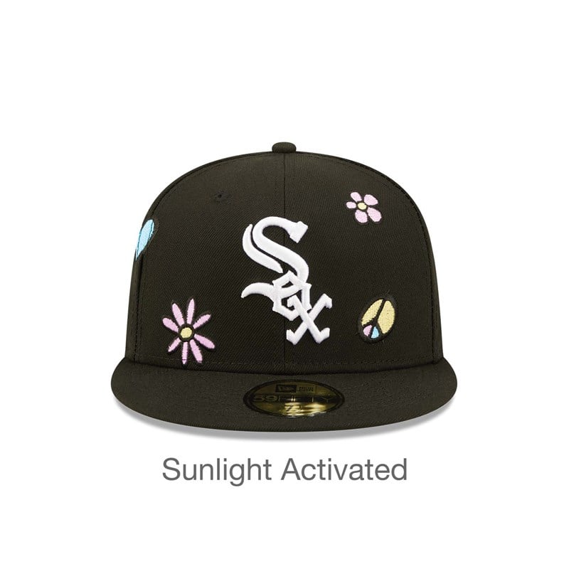 59fifty New Era Chicago Sox MLB Sunlight Pop Gorras Negros | XC3795184