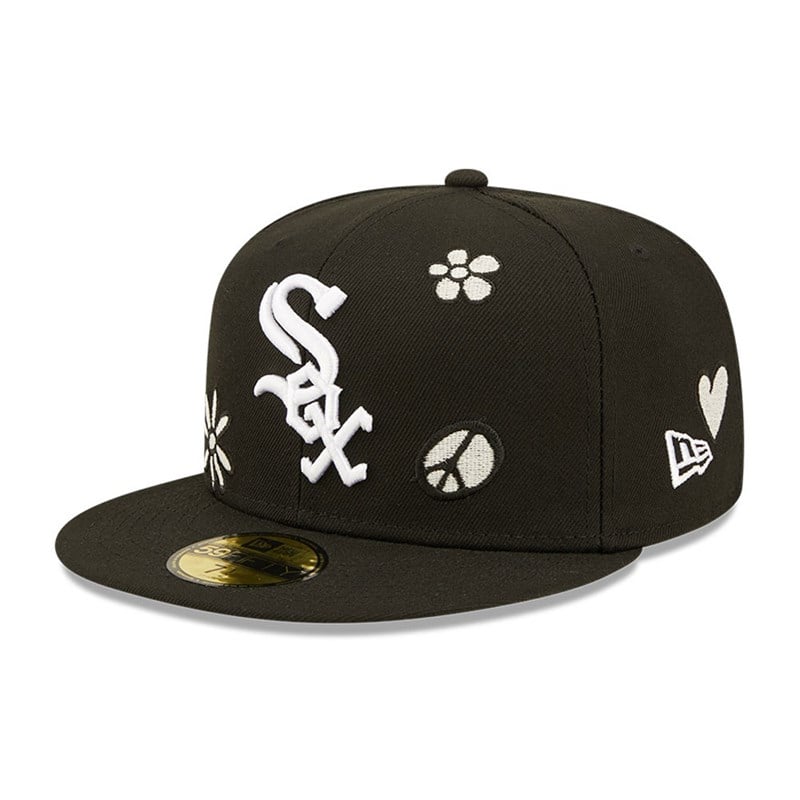 59fifty New Era Chicago Sox MLB Sunlight Pop Gorras Negros | XC3795184