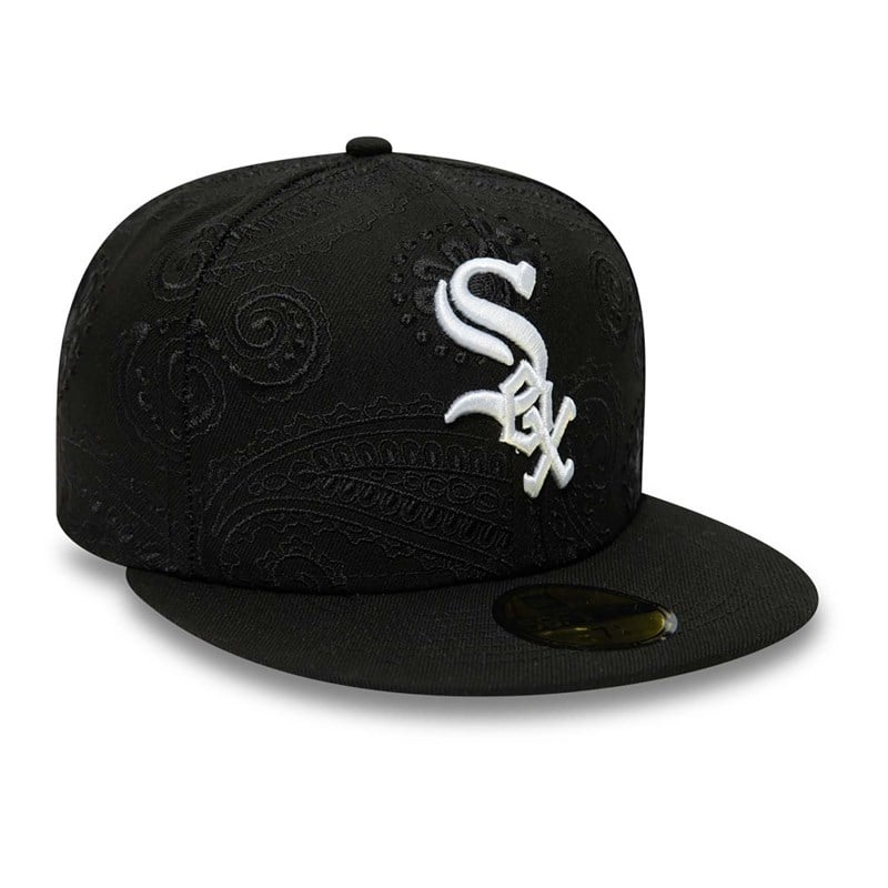 59fifty New Era Chicago Sox MLB Swirl Fitted Gorras Negros | EY8216470