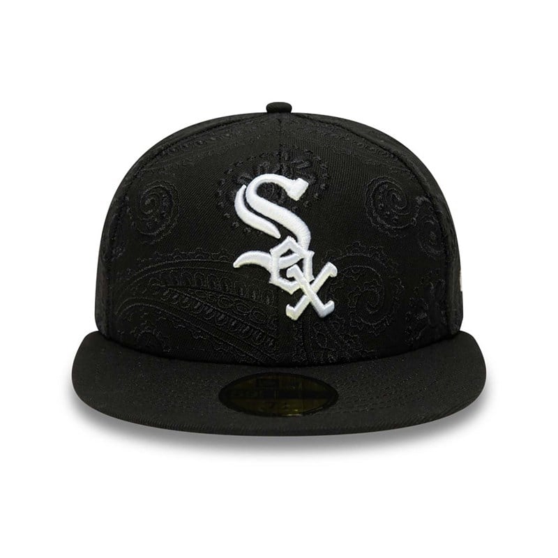 59fifty New Era Chicago Sox MLB Swirl Fitted Gorras Negros | EY8216470