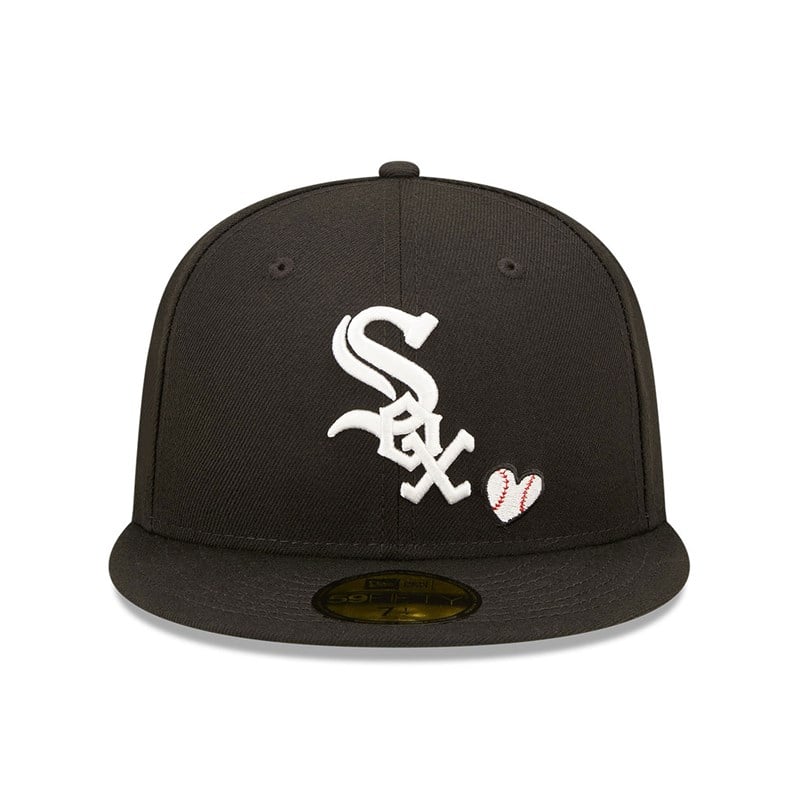 59fifty New Era Chicago Sox MLB Team Heart Fitted Gorras Negros | MH5309647