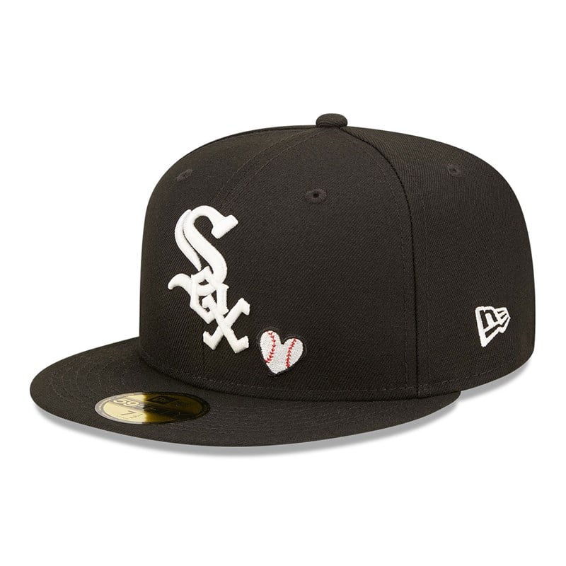 59fifty New Era Chicago Sox MLB Team Heart Fitted Gorras Negros | MH5309647