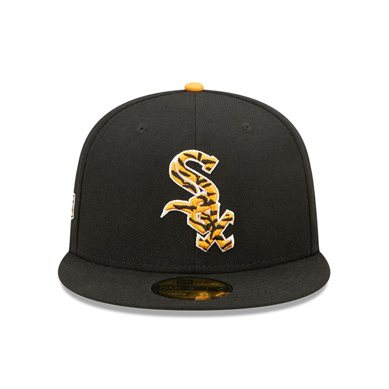 59fifty New Era Chicago Sox Tiger Fill Fitted Gorras Negros | DF1369724