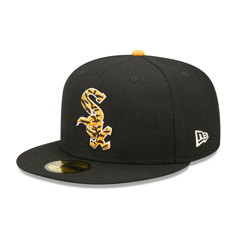 59fifty New Era Chicago Sox Tiger Fill Fitted Gorras Negros | DF1369724