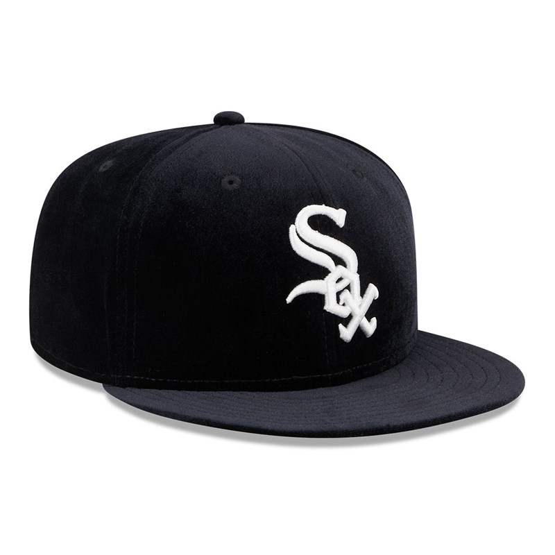 59fifty New Era Chicago Sox Velvet Fitted Gorras Negros | DO0263479