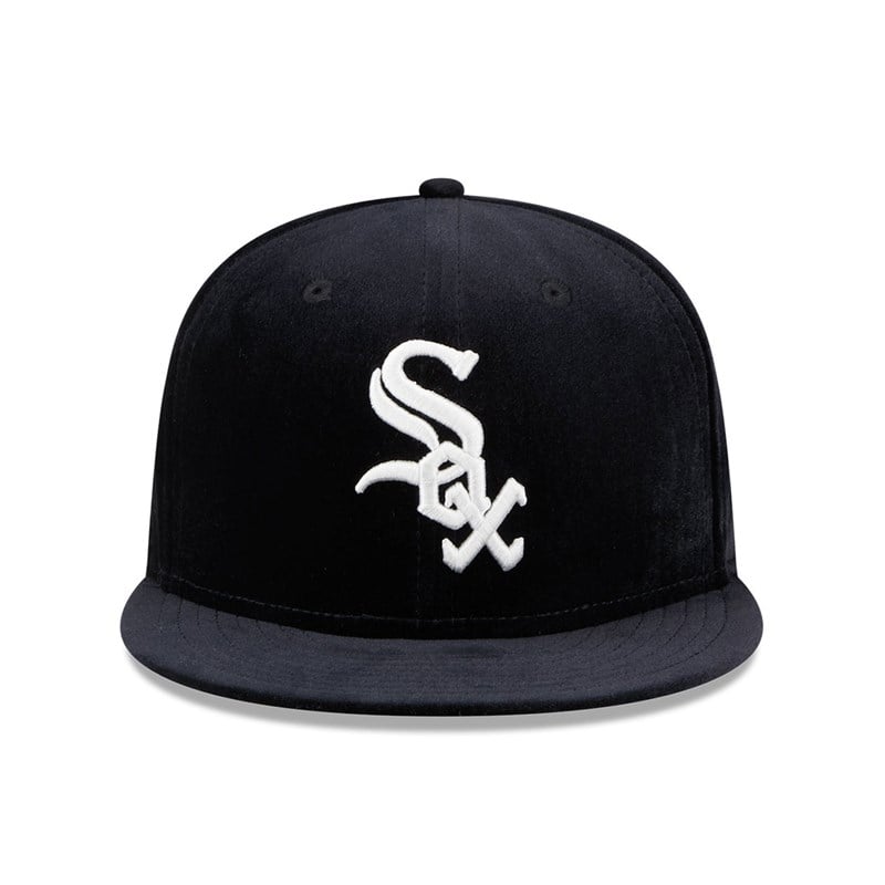 59fifty New Era Chicago Sox Velvet Fitted Gorras Negros | DO0263479