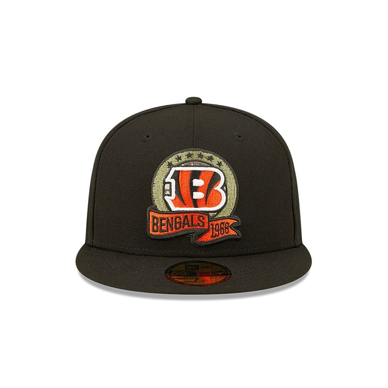 59fifty New Era Cincinnati Beagals NFL Salute To Service Fitted Gorras Negros | DT7820691