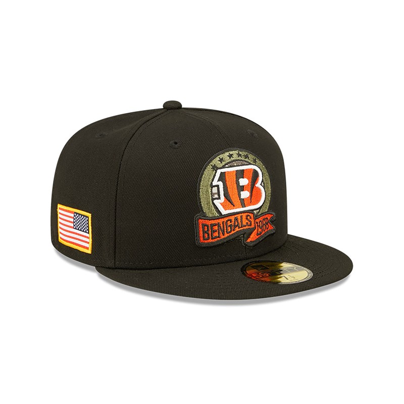 59fifty New Era Cincinnati Beagals NFL Salute To Service Fitted Gorras Negros | DT7820691