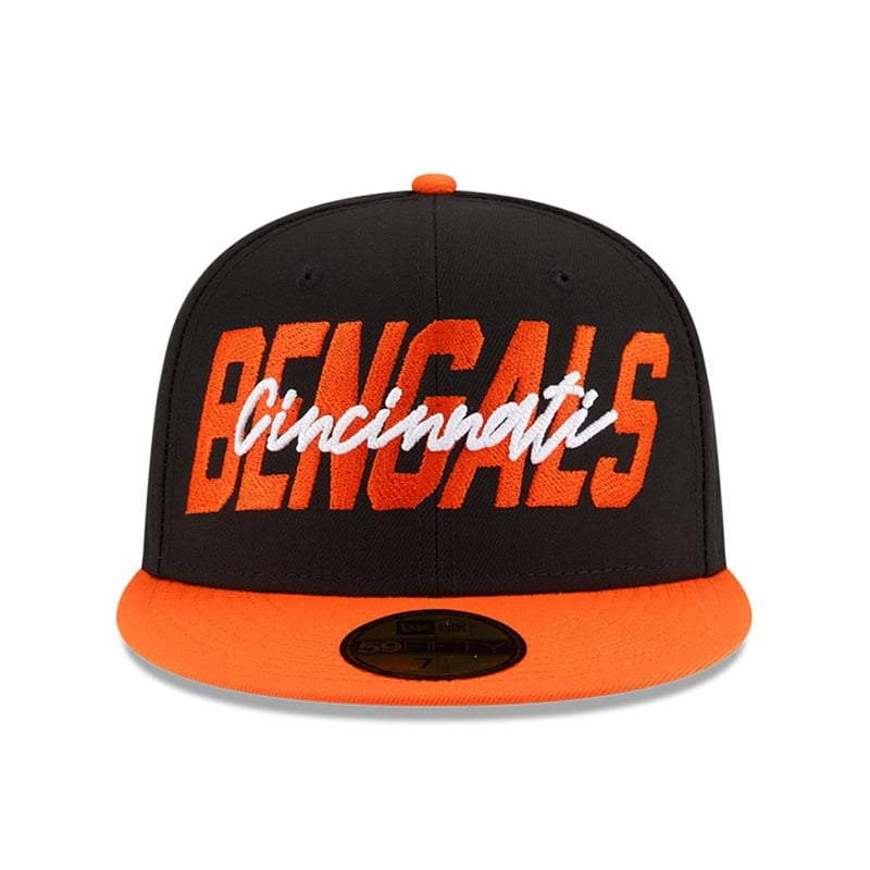 59fifty New Era Cincinnati Bengals NFL Draft Fitted Gorras Negros | DQ4081923