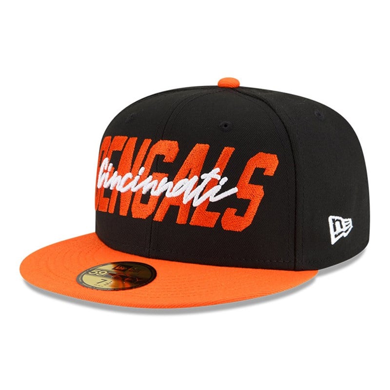 59fifty New Era Cincinnati Bengals NFL Draft Fitted Gorras Negros | DQ4081923