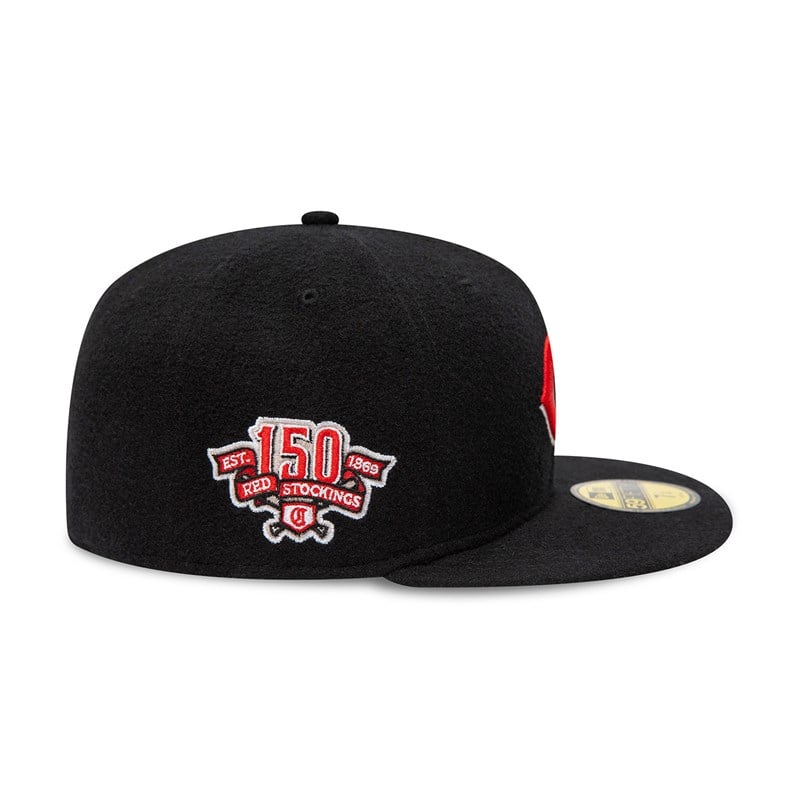 59fifty New Era Cincinnati Reds Anniversary Fitted Gorras Negros | XR9384605