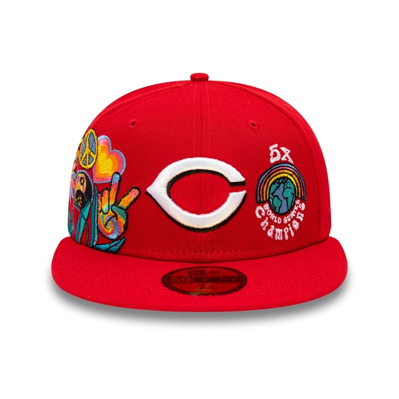 59fifty New Era Cincinnati Reds Groovy Fitted Gorras Rojos | AK3862097