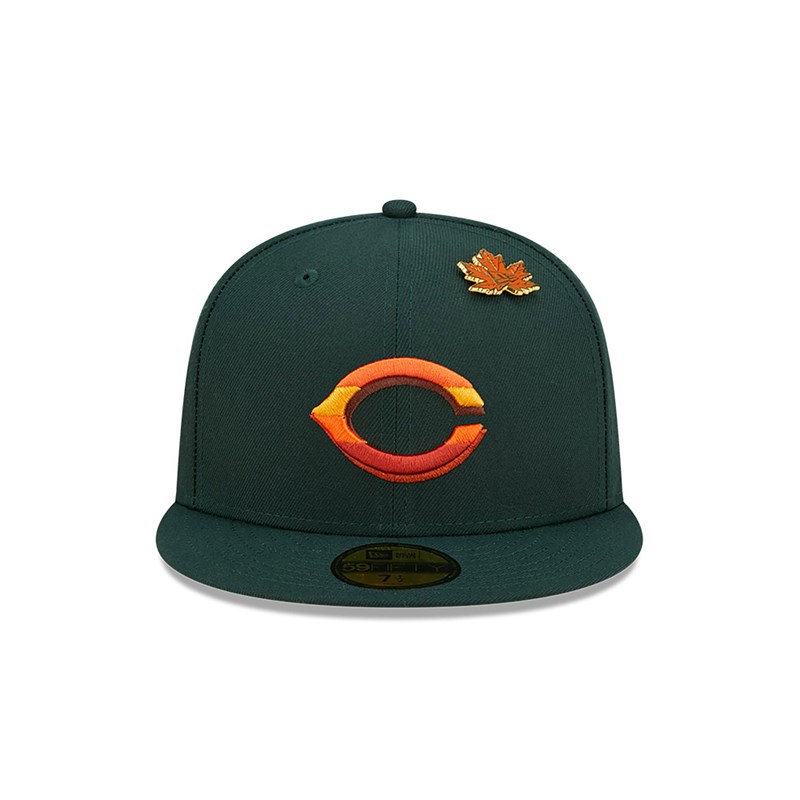 59fifty New Era Cincinnati Reds Leafy Fitted Gorras Verdes | YJ8251697