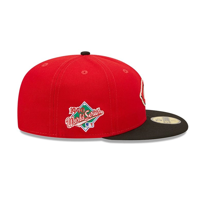 59fifty New Era Cincinnati Reds Ne Letterman Fitted Gorras Rojos | BI5791346