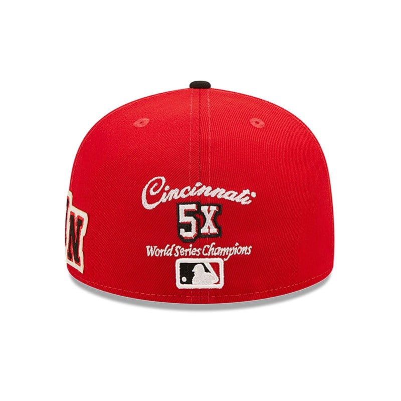 59fifty New Era Cincinnati Reds Ne Letterman Fitted Gorras Rojos | BI5791346