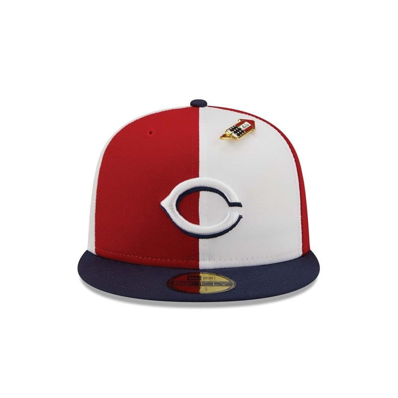 59fifty New Era Cincinnati Reds Pinwheel Americana Fitted Gorras Rojos | DP5109784