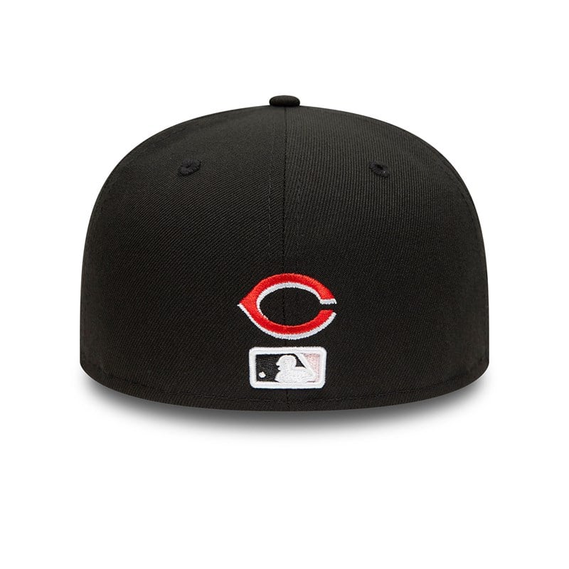 59fifty New Era Cincinnati Reds Side Patch Bloom Fitted Gorras Negros | AN1593674