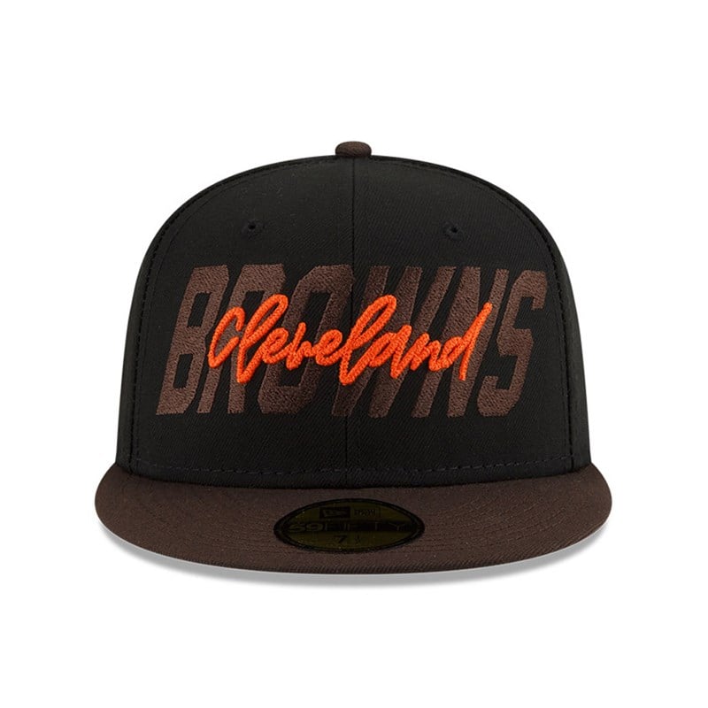 59fifty New Era Cleveland Browns NFL Draft Fitted Gorras Negros | EL9356417