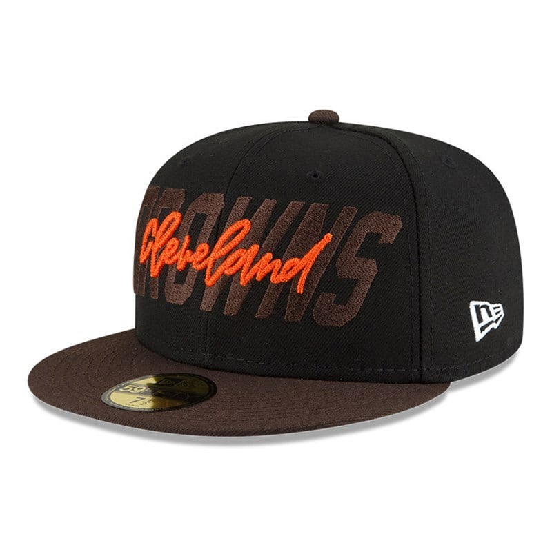 59fifty New Era Cleveland Browns NFL Draft Fitted Gorras Negros | EL9356417