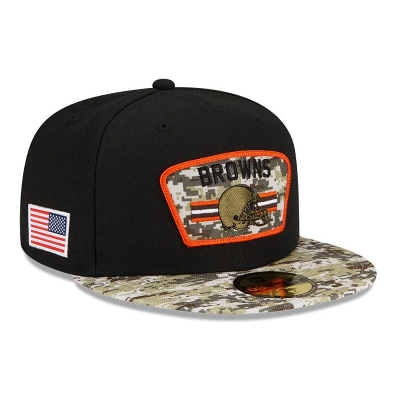 59fifty New Era Cleveland Browns NFL Salute To Service Gorras Negros | EP0452973