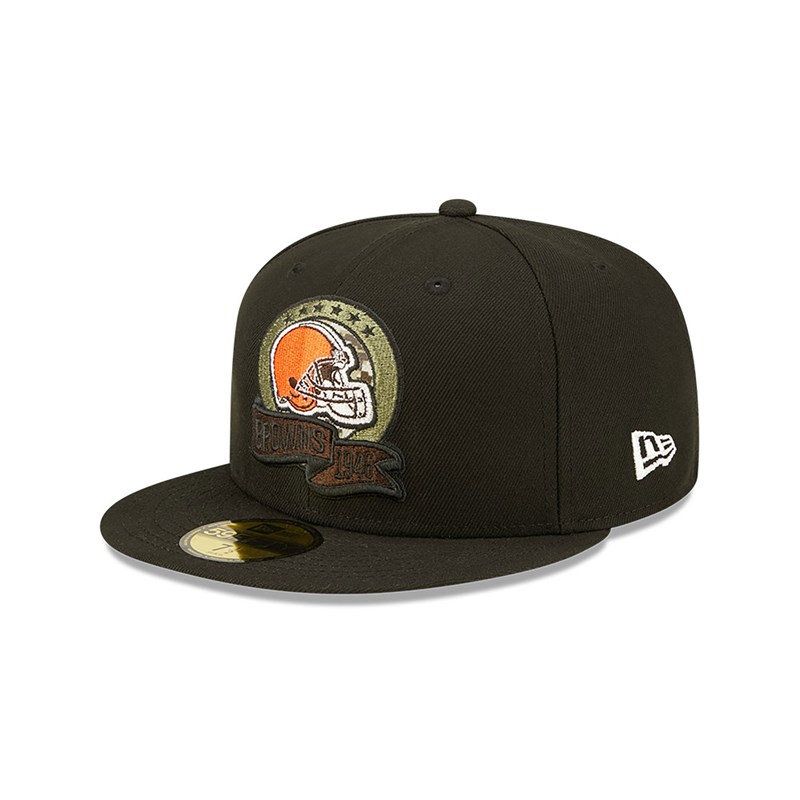 59fifty New Era Cleveland Browns NFL Salute To Service Fitted Gorras Negros | IE4350789