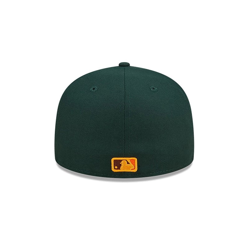 59fifty New Era Cleveland Guardians Leafy Fitted Gorras Verdes | MA4573826