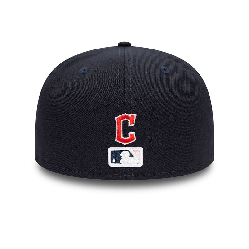 59fifty New Era Cleveland Guardians Side Patch Bloom Fitted Gorras Azules | TV9728345