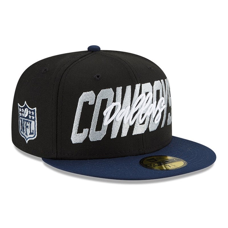 59fifty New Era Dallas Cowboys NFL Draft Fitted Gorras Negros | NJ5248130