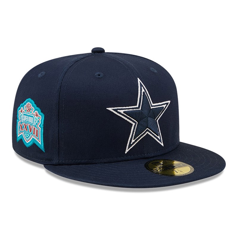 59fifty New Era Dallas Cowboys Side Patch Fitted Gorras Azules | TB1269470