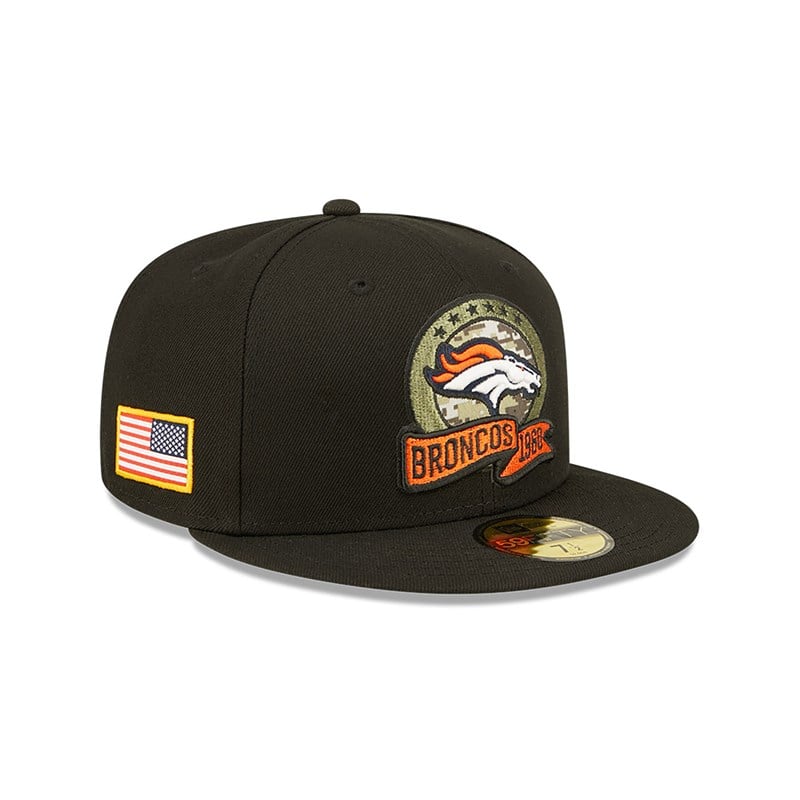 59fifty New Era Denver Broncos NFL Salute To Service Fitted Gorras Negros | DR6498153