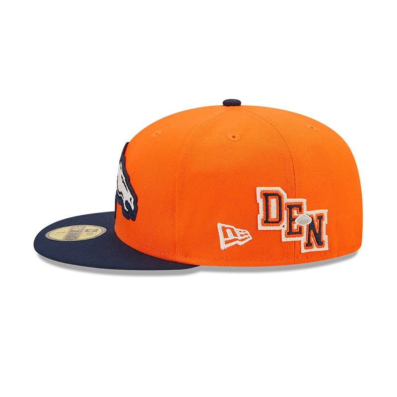 59fifty New Era Denver Broncos Ne Letterman Fitted Gorras Naranjas | GH9401632