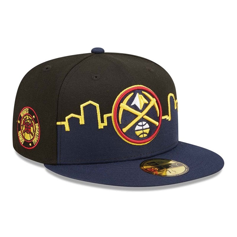 59fifty New Era Denver Nuggets NBA Tip Off 2022 Fitted Gorras Negros | NG8206351