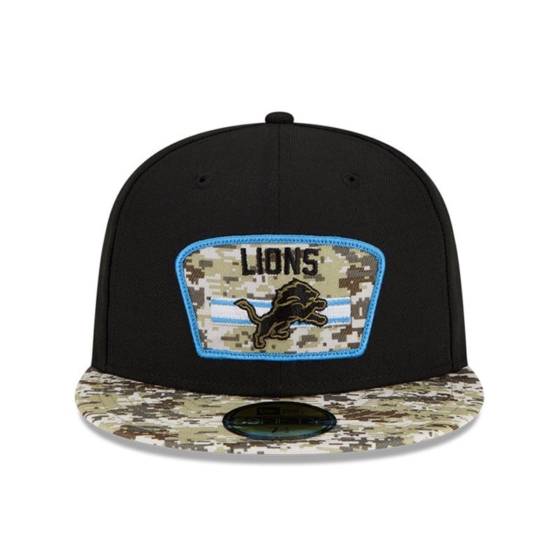 59fifty New Era Detroit Lions NFL Salute To Service Gorras Negros | FN9082476