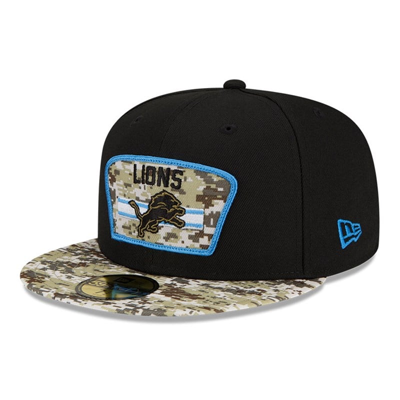 59fifty New Era Detroit Lions NFL Salute To Service Gorras Negros | FN9082476