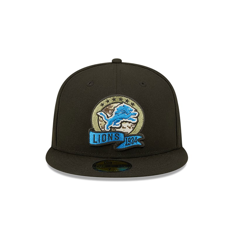 59fifty New Era Detroit Lions NFL Salute To Service Fitted Gorras Negros | YQ6147852