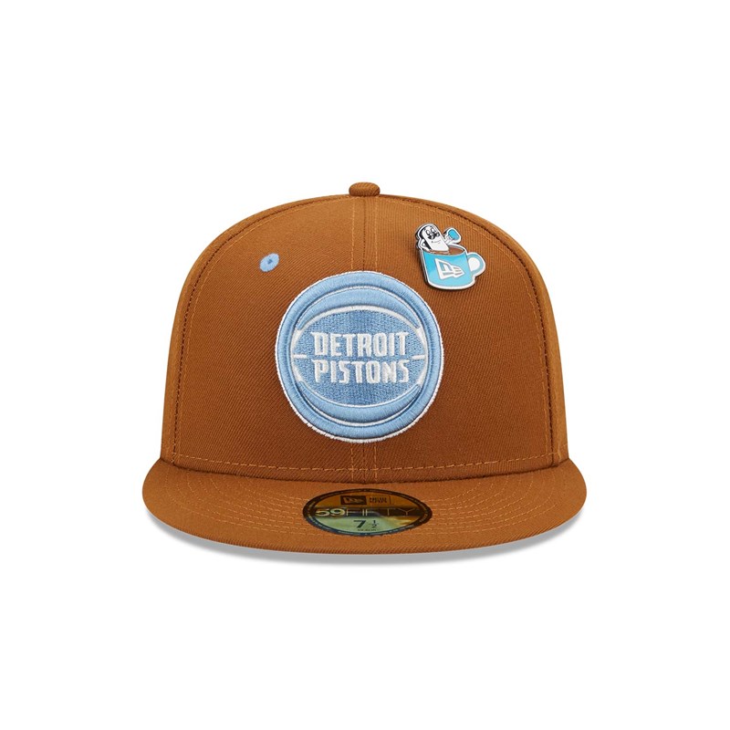 59fifty New Era Detroit Pistons Hot Cocoa Fitted Gorras Marrom | ZA6943278