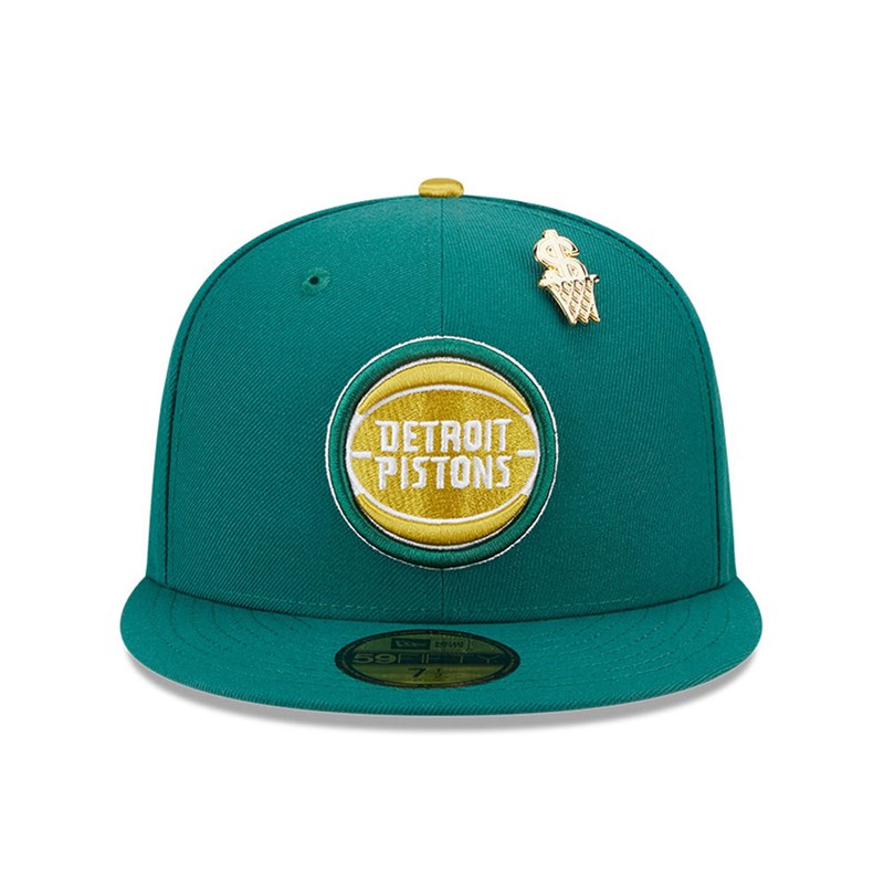 59fifty New Era Detroit Pistons Max Bet Fitted Gorras Verdes | VC3562940