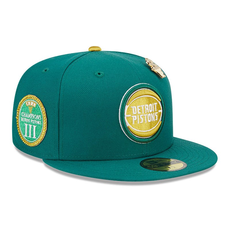 59fifty New Era Detroit Pistons Max Bet Fitted Gorras Verdes | VC3562940