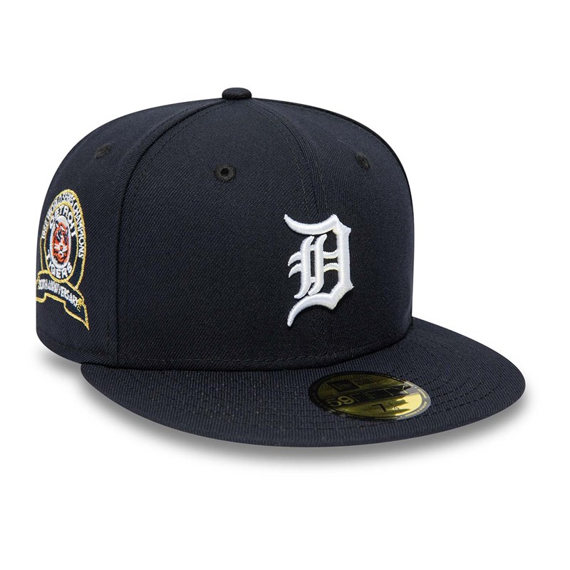 59fifty New Era Detroit Tigers 50th Anniversary Fitted Gorras Azules | QR0281793