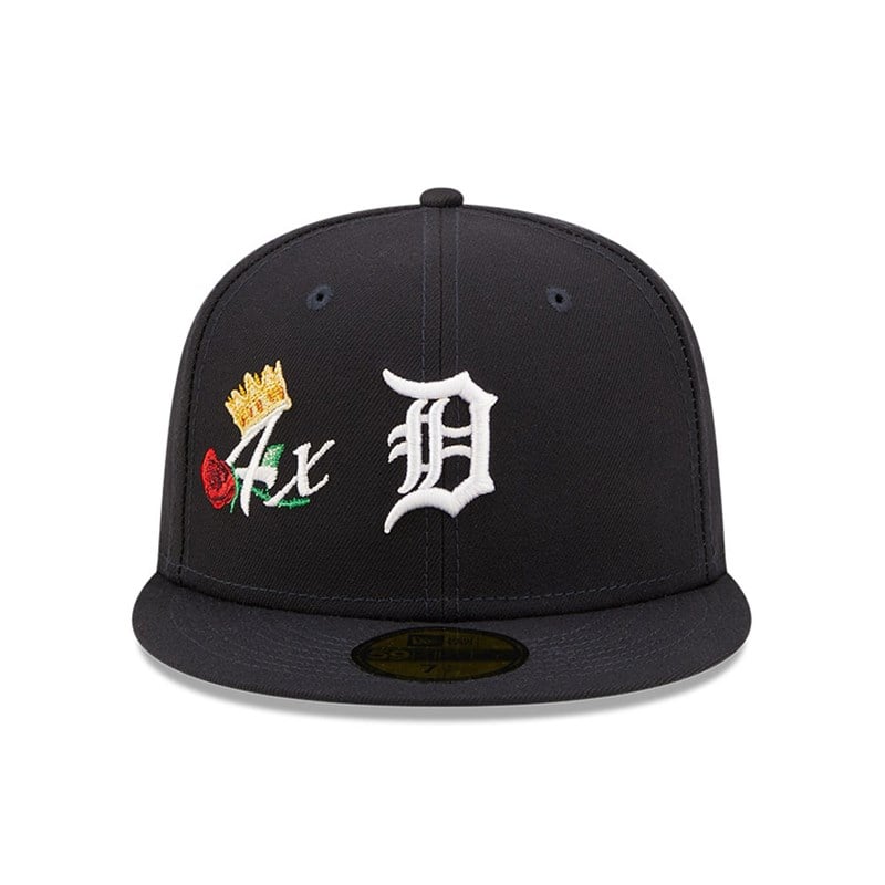 59fifty New Era Detroit Tigers Crown Champs Fitted Gorras Azules | ZR3490826